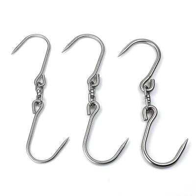 China Factory Swivel Stainless Steel Custom Durable Butcher Hooks Easily Cleaned For Hanging Meat for sale