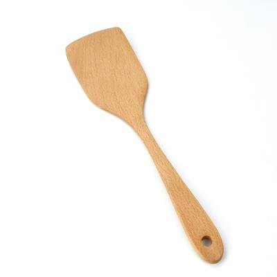 China Durable Long Handle On-Stick Durable Beech Wood Cookware Wok Spatula for sale