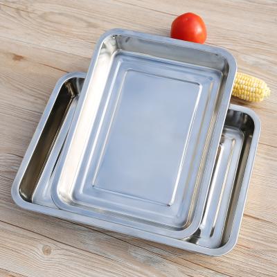 China Sustainable Food Grade Stainless Steel Rotisserie Kitchen Dishes Cooking Oven Baking Trays for sale