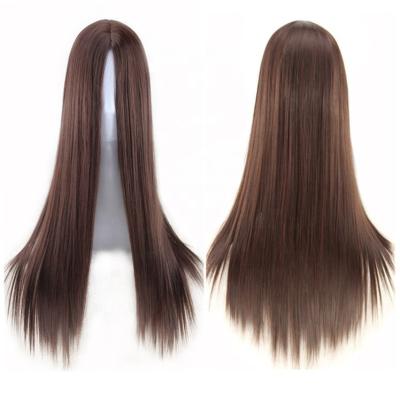 China European and American Wholesale Silky Straight Long Wave Women's Straight Hair Wigs Mid Length Headwear for sale