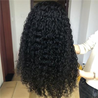 China Super natural wave synthetic hair black curly wig small in 24 inch medium and long curly hair ladies wig export for sale