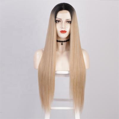 China Women's Natural Colors Silky Straight Wave Long Straight Clip Closure Hair Extension Wig Synthetic High Temperature Clip Female Wig for sale