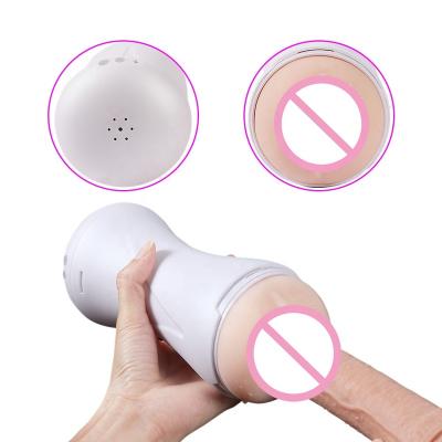 China ABS+TPR Pocket Pussy Artificial Vagina Rising Vibrate Sports Cup Happy Masturbation Cup For Adult Male for sale