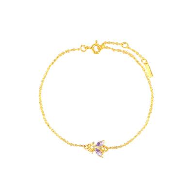 China Hot Selling Insti S925 Sterling Silver 18k Fashion Customized Bracelet Advance Gold Plated Simple Mini Bee Bracelet Woman for sale