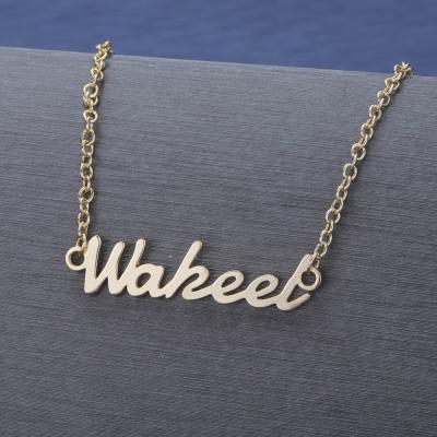 China Diy FASHIONABLE Pendant Necklaces Stainless Steel 14K 18K Gold Plated Personalized Custom Name Necklace for sale