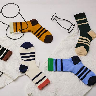 China Wholesale New Fashion Mid Tube Socks Sports Cotton Striped Socks QUICK DRY for sale