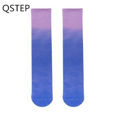 China Manufacturer Breathable Wholesale Cotton Sport Tie-Dye Rated Men's and Women's Basketball Socks Street Tube Socks for sale