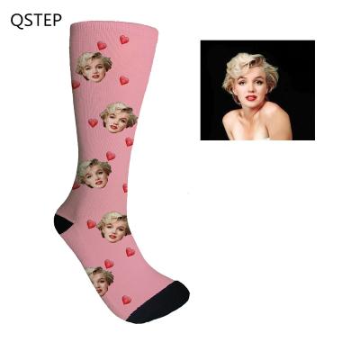 China Breathable Wholesale Custom Photo Socks With Personas And Pet Heads Print Sublimation Socks for sale