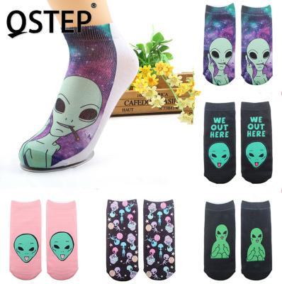 China Wholesale hotsale sporty 3D printed alien ankle socks for men and women for sale