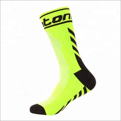 China Private label antibacterial coolmax sporty manufacture run wear custom sublimated cycling socks for sale