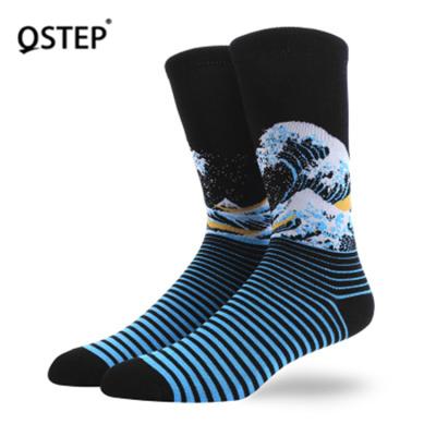 China Wholesale Eco Friendly Breathable Socks Paint Character Socks Custom Logo Mens Happy Socks for sale