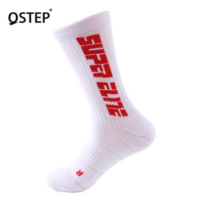 China Antibacterial Towel Wholesale Fluorescent Lower Fission Alphabet Socks Basketball Sports Anti-slip Socks For Men for sale