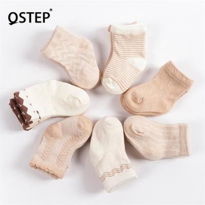 China Wholesale Inventory Antibacterial Winter Wholesale Colorful Solid Colored Knitting 100% Cotton Kids Baby Kids Organic Socks for sale