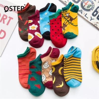 China Hot QUICK DRY Cotton Breathable Cute Women's Cartoon Invisible Socks No Show Low Cut Socks for sale