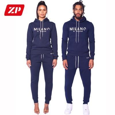 China Breathable Simple Jogging Tracksuits Women Sweat Suit Suits Plus Size Hoodie Set Letter Print Sweatpants Hoodie Set for sale