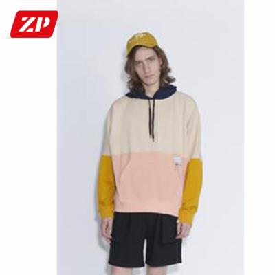 China Customfashion Anti-wrinkle Casual Contrast Color Hip Hop Men's Hoodie Loose Men's Hoodie Plus Size Sweatshirt for sale