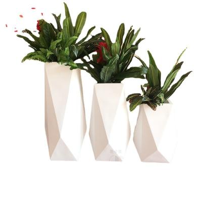 China Modern Same Modern Home Plant Commercial Indoor Outdoor Decorative White Pots Set S M L Option for sale