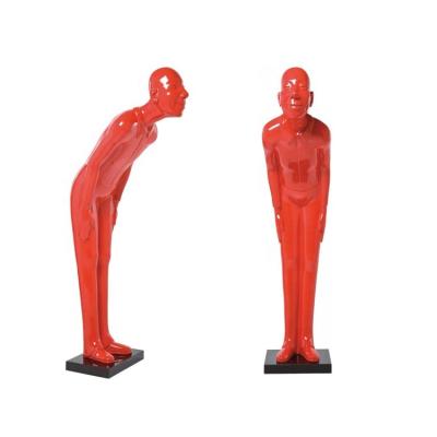 China Whole world RUYA resin guest welcome figure man retail store restaurant hotel ornaments for sale