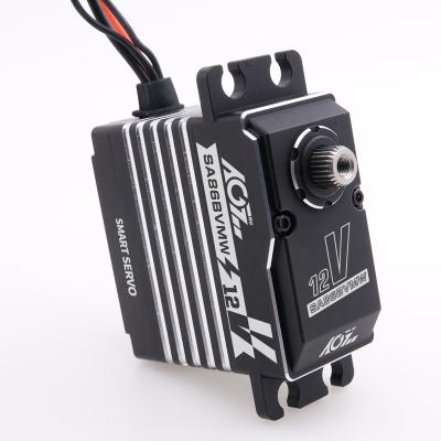 China RC Model AGFrc 66KG SA86BVMW 12V Waterproof Intelligent RC Winch Servo For RC Racing Car Boat Robot for sale