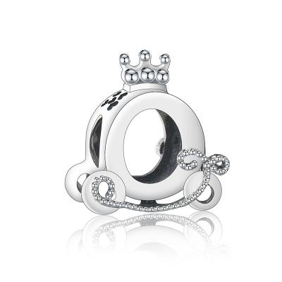 China CLASSIC Factory Price Shape 925 Sterling Silver Beautiful Crown Carriage Bead Charms For Bracelet Necklace Jewelry Making for sale