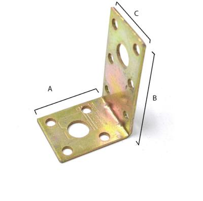 China Timber Bracket Yellow Color Zinc Coated Timber Connector Steel Joist Hanger Wood Bracket For Construction for sale