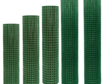 China Construction Wire Mesh Hot Selling PVC Coated Welded Welded Wire Mesh / Wire Mesh Roll Welded Factory Green Color for sale