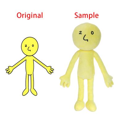 China 2022 New Rainbow Plush Toy Friends Plush Toy Cartoon Game Character Doll Yellow Cardboard Doll Soft Stuffed Toys For Kids Gift for sale