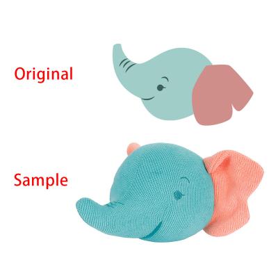 China Creative Custom Sublimation Toy Plush Stuffed Elephant Soft Plush Gray Elephant Plush Toy Wholesale OEM Ears Large for sale