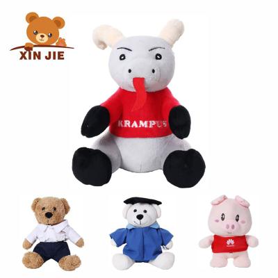 China Custom plush stuffed plush toy OEM ODM services pp cotton logo cows cattle toy for toy gift for sale