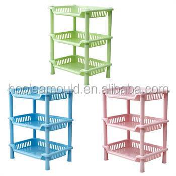 China plastic injection kitchen bathroom storage shelf rack plastic mould/mould for sale