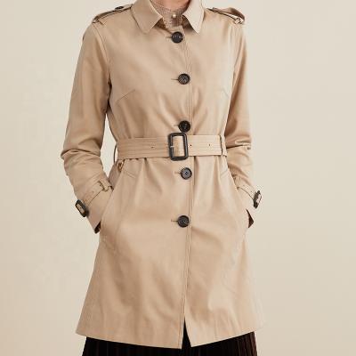 China Anti-wrinkle Huiquan Cotton Blend Woman Anorak Wool Blend Vest Women Detachable Trench Coat for sale