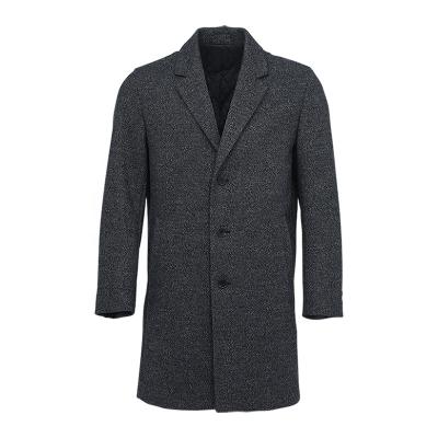 China Hot Sale Mens Winter Wool Blend Straight Overcoat Windproof Notched Lapel Coat For Man for sale