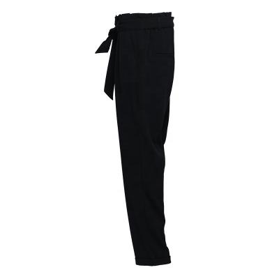 China Anti-wrinkle Huiquan Spring Fashion New Style 2021 Women Black Casual Pants for sale