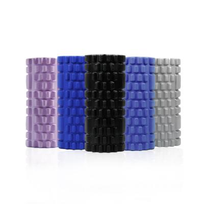 China Lightweight Elastic Column EVA Custom LOGO Hollow Grid Foam Roller Myofascial Trigger Intermediate Version Yoga Massager for sale