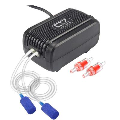 China 1.5W 2.5W Mini Compressor Safety Electricity Oxygen Aquarium Electric Single Mute Ultra Quiet Sustainable Energy Saving Backup Double Pump for sale