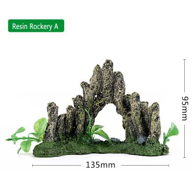 China Resin Rock Garden Aquarium Decoration Treehouse Treehouse Bridge Aquarium Decoration Viable Reef for sale