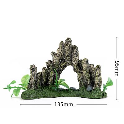 China Viable Aquarium Decoration, Mountain View Aquarium Ornament, Aquarium Resin Rock Landscape Ornament Supplies for sale