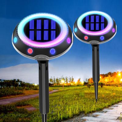 China Garden Solar Earth Motion Sensor Disc Park Ground Light Waterproof Outdoor Solar LED Garden Light for sale