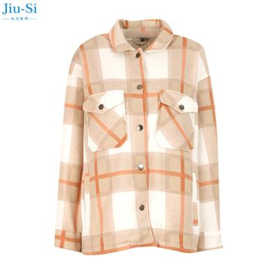 China Spring Autumn Long Sleeve Loose Windproof Stylish Custom Made Color Block Jacket For Women Ladies for sale