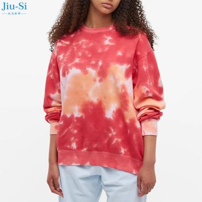 China Anti-Wrinkle Spring Autumn Long Sleeve Soft Custom Tie Dye Oversized Casual Hoodies For Women Sweatshirts for sale