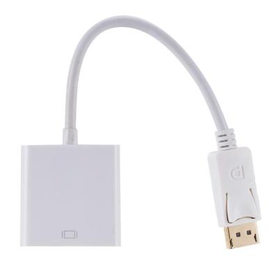 China Male Display Left DP To Female VGA Adapter Cable Converter For Projector DTV TV HDVD 1080P DA To VGA Player for sale