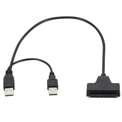 China SATA Size Quality USB to SATA HDD Adapter SATA 7+15 Pin 22Pin to USB 2.0 Adapter Cable for 2.5