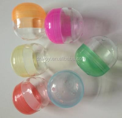 China Professional PP Plastic Empty Capsule Full Of Open Round Toy Transparent Capsules for sale