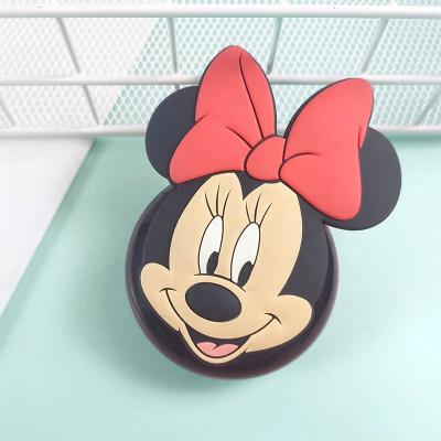 China Design Mickey Minnie Mouse Foldable Mirror Portable Cartoon Bear Design Paint Beauty Hair Brush Comb Foldable Mirror Set for sale