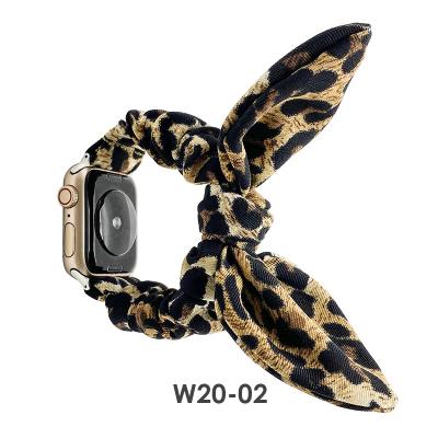 China Colorful Fabric 38mm 40mm 42mm Scrunchy Watch Band Scrunchie Elastic Watch Band 44mm For Apple Watch for sale