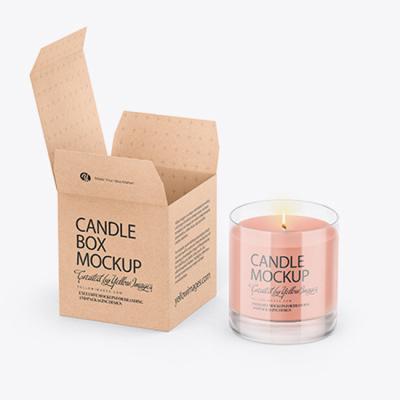 China Eco Friendly Recycled Materials Kraft Candle Box Scented Packaging Candles Gift Set Box for sale