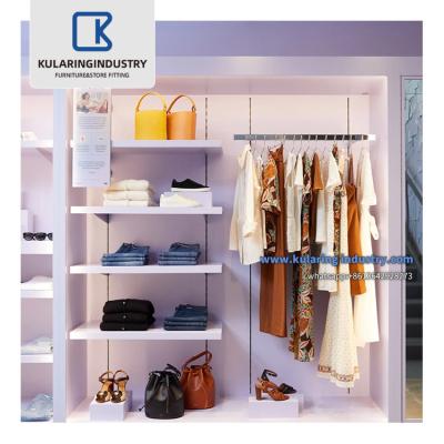 China Retail store for cafe clothing store furniture clothing store fitting fabric clothing store retail display cabinet rack for garment store for sale