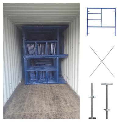 China Fabricated Mobile Scaffolding Tower Staging Powder Coated Certified Mason Frame for sale