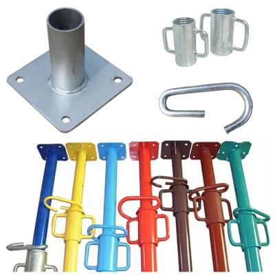 China Construction Formwork Temporary Structures Light Duty Prop Jack with Cup Nut Square Plate à venda