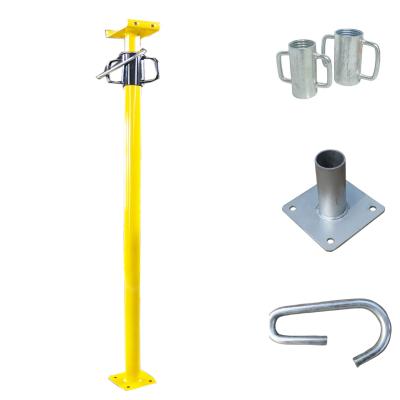 China Light Duty Powder Coated Steel Adjustable Telescopic Prop with G Pin Cup Nut Square Plate à venda